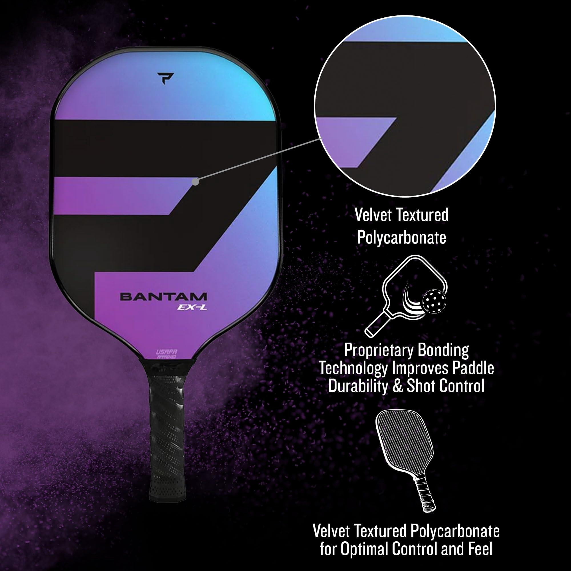Bantam Ex-l Pickleball Paddle | Professional Paddles With Core  Polycarbonate Surface Bantom Polycore & High Tack Performance Grip Usapa Approved