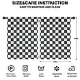 thumbnail image 2 of Blackout Kids Curtains,Black and White Checkered Childrens Insulated Curtains Set Of 2,Bedroom Essentials,Toddler Room Decor 42"x54"(106x137cm), 2 of 3