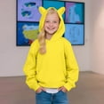thumbnail image 5 of Girls' Fall Clothing Soft Hoodies with Pocket Long Sleeve Baggy Sweatshirt Winter Fleece Lined Pullover Tops (14 Years, Yellow|Solid), 5 of 7