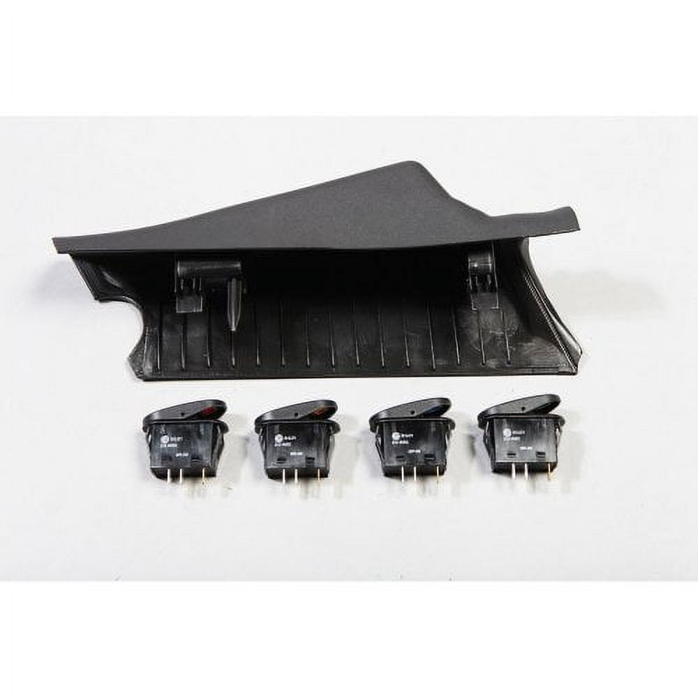 Rugged Ridge 17235.96 Switch Pod Kit, A-Pillar, 4 Switches, Black, LHD; 11-18 Wrangler JK