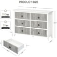 thumbnail image 2 of Garvee 6 Drawer Dresser for BedroomWaveform Fluted Dresser Chest with Large Drawer, Wooden Chest of Dresser Storage Cabinet Brown, 2 of 5