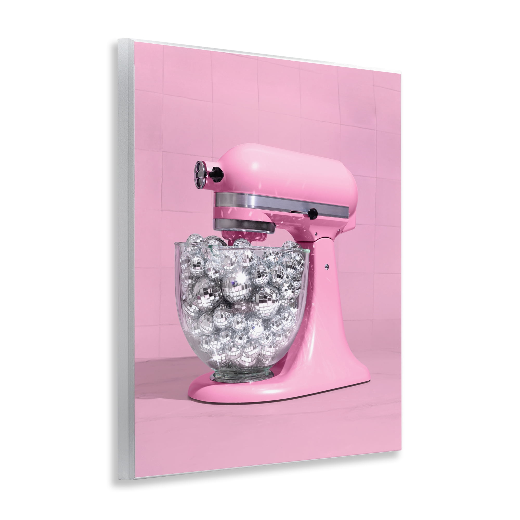 Stupell Industries Disco Kitchen Mixer over Pink Wall Plaque Art, design by LISH Creative