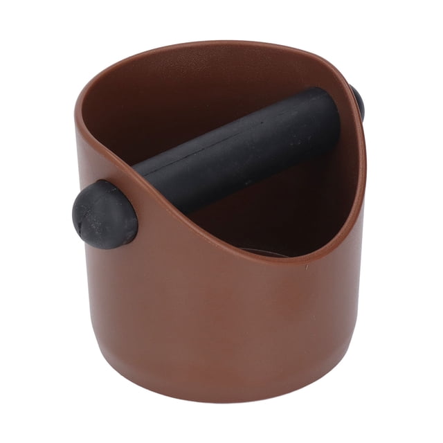 Premium Material Reduce Noise, Prevent Splashing, Easy to Clean, Wide Application - Coffee Knock Box with Bar, Plastic Rubber Grind Disposal Dump Bin for Coffee Bar Kitchen
