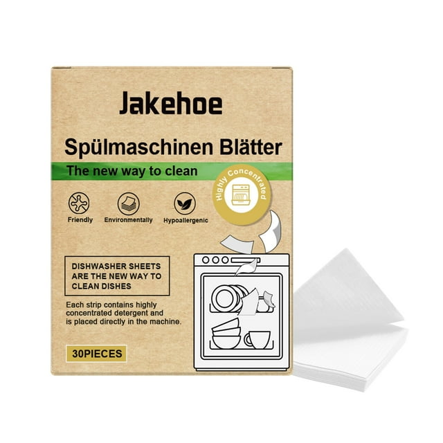 Tablettes de Lave-Vaisselle 30 Unités – 3-en-1 Power-Clean, Dégraissant & Aide au Rinçage, Formule Scintillante pour Verrerie & Couverts, Compatible avec Toutes les Machines, Pack Écologique 30 Tablettes de Nettoyage