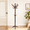 T42 Brown, variant on Solid Wood Coat Rack – 75" Freestanding Coat Racks Stand with 11 Hooks and Stable Base for Coats, Hats, Scarves, Adjustable Height Modern Wooden Hall Tree for Entryway, Bedroom, Office, Home