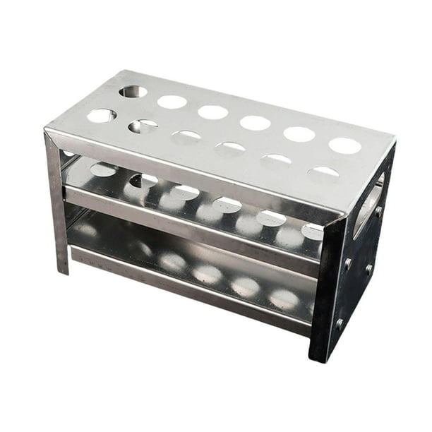 Soporte de tubo,Soporte de tubo cilíndrico de aleación de aluminio de 12 orificios,Estante de laboratorio Estante de almacenamiento de tubos de muestreo,Organizador de almacenamiento de tubos