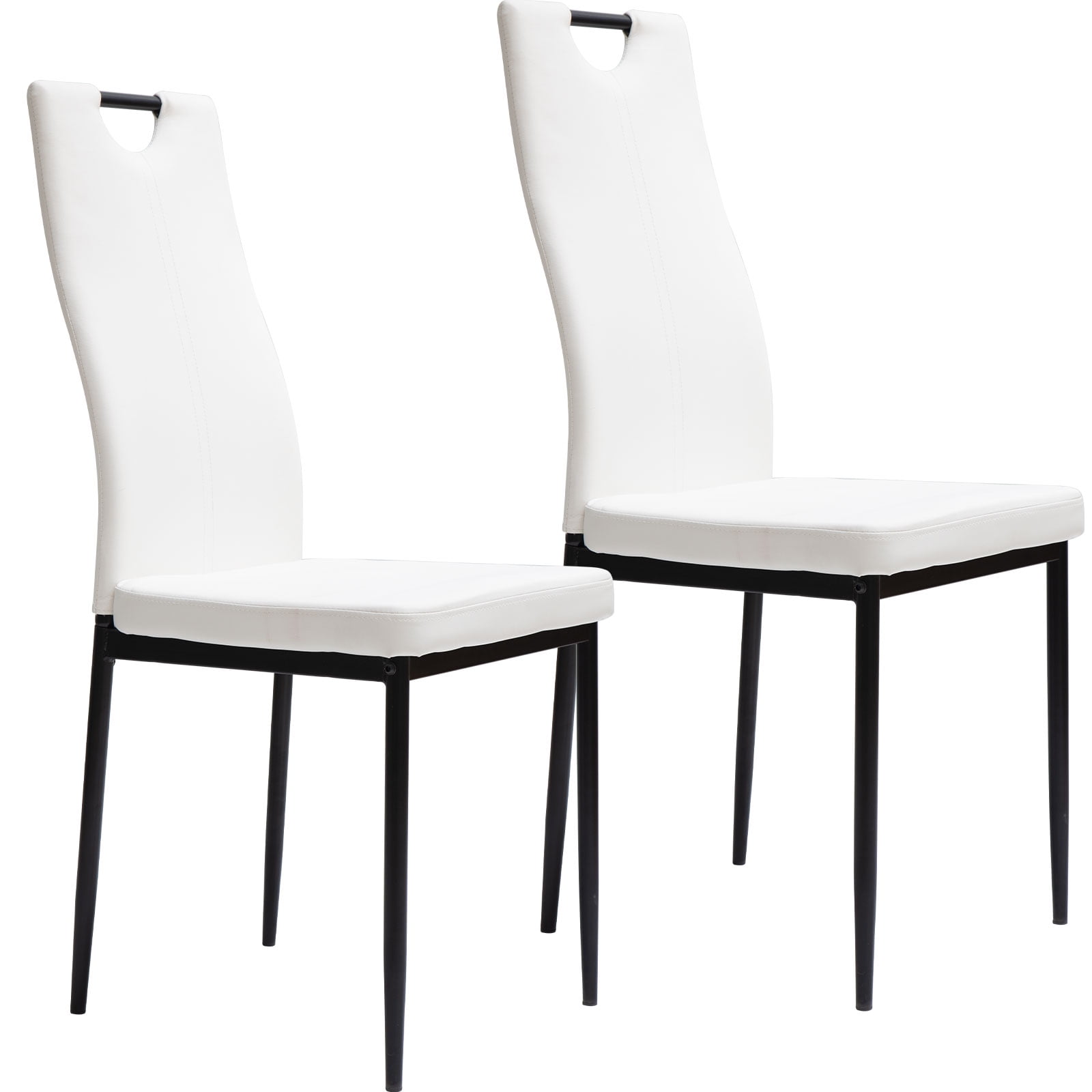 Nopurs Dining Chairs Set of 2,Kitchen Chairs with Faux Leather Padded