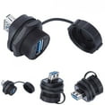 thumbnail image 1 of USB Female Socket Plug Panel Mount Adapter USB 3.0 Waterproof Connector, 1 of 1