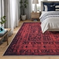 thumbnail image 2 of Bloom Rugs Washable Non-Slip 6' x 9' Rug - Red Traditional Bordered Area Rug for Living Room, Bedroom, Dining Room, and Kitchen - Exact size: 6' x 9', 2 of 9