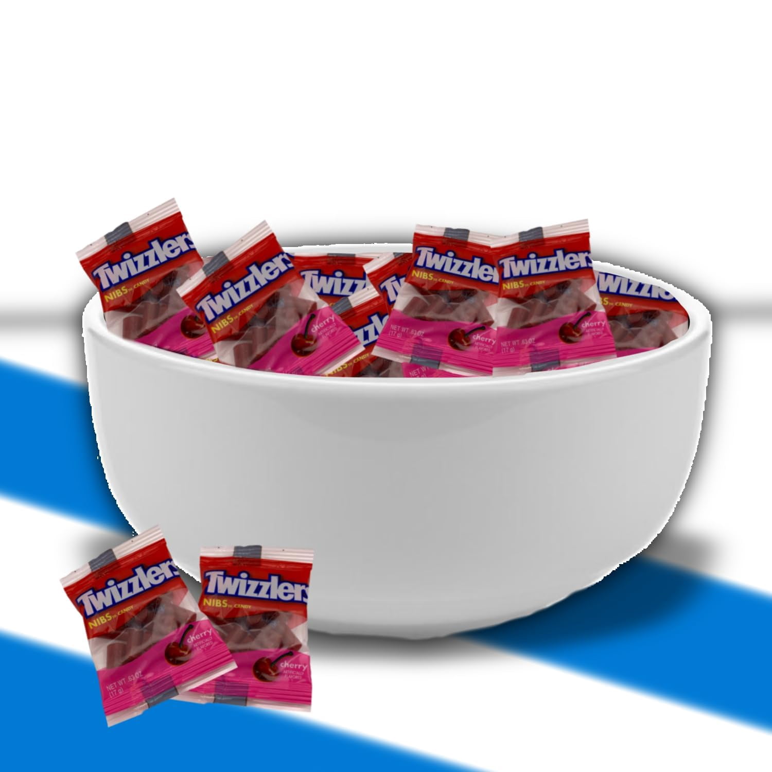 CandyKrave Twizlers Nibs Cherry Flavored Candy - (2lb 45+ Pieces) Bulk Individually Wrapped Twizlers Candy - Chewy & Delicious Cherry Flavor Candy for Birthday, Easter & Christmas
