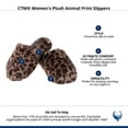 thumbnail image 5 of CTM  Plush Animal Print Slippers (Women), 5 of 5