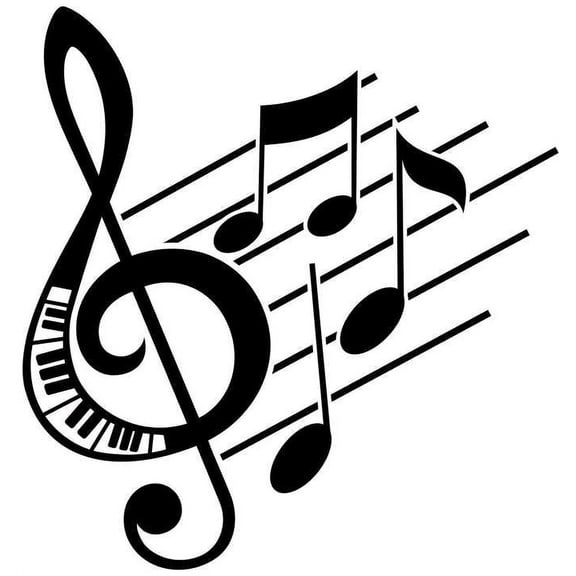 Wall Design Pieces Music Notes Custom 20 X 20 Inches