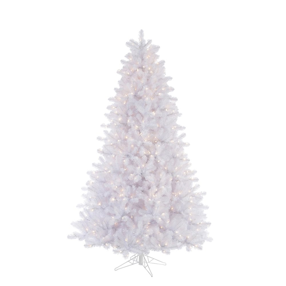 12' Pre-lit Crystal White Artificial Christmas Tree - Clear Lights ...