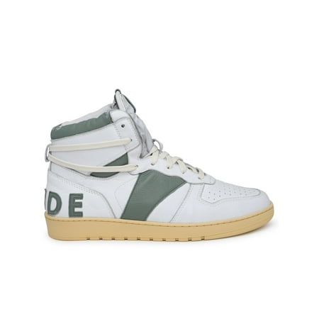 

Rhude Man White Leather Rechess Sneakers
