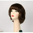 thumbnail image 3 of European Human Hair Freeda Wig Brown Olivia Feathered With Reddish Highlights 3068, 3 of 4