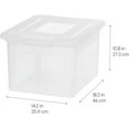 thumbnail image 3 of IRIS USA Plastic File Boxes With Lids for Letter/Legal File, Clear 35 Qt. 1 Pack, 3 of 5