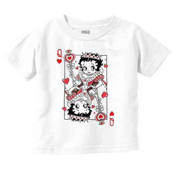 Betty Boop Queen of Hearts Card Youth T Shirt Tee Girls Infant Toddler Brisco Brands 6M