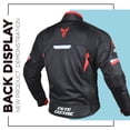 thumbnail image 3 of Chaqueta protectora de motocicleta para hombre, ropa reflectante de tela Oxford 600D, malla transpirable, impermeable, 3 of 5