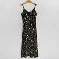 thumbnail image 5 of Floral Pattern Dark Background Design Sleeveless Dress Loose Women's Dress Dresses Luxury Evening Dresses, 5 of 9