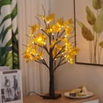 thumbnail image 4 of EQWLJWE Artificial Fall Lighted Maple Tree 24 LED Thanksgiving Decorations Table Lights Battery Operated for Wedding Party Gifts Indoor Outdoor Autumn Harvest Home Decor, 4 of 5