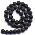 thumbnail image 1 of 15 "piedra preciosa de roca volcánica negra natural 4mm/6mm/8mm/10mm pulsera redonda DIY jinwen  Piedra preciosa volcánica, 1 of 3