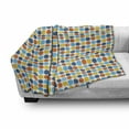 thumbnail image 3 of Dots Soft Flannel Fleece Throw Blanket, Geometric Retro Style Vibrant Colored Dots in Sequential Order on White Background, Cozy Plush for Indoor and Outdoor Use, 50" x 70", Multicolor, by Ambesonne, 3 of 6