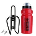 thumbnail image 1 of DUUTI 500ml MTB Road Bike Water Bottle + Cup Holder Cage Rack Mount (Red), 1 of 7