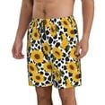 thumbnail image 2 of Balery Cow Print Sunflower Traje de Baño Estilo Hawaiano para Hombre, Shorts de Secado Rápido con Bolsillos-Medium, 2 of 6