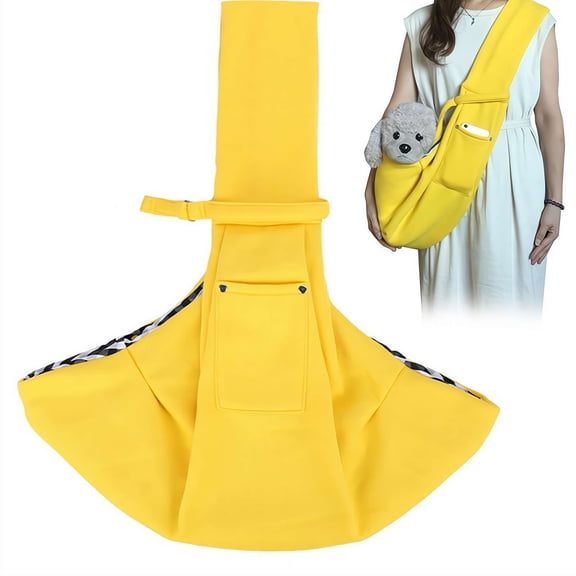 Pet Sling Carrier for Small Dogs & Cats, Comfortable Crossbody Shoulder Bag for Outdoor Travel, Hands-Free Puppy Cat Carrying Bag with Pocket