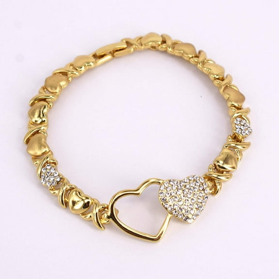 JoeytheJewelryNY 18k Layered real gold filled xo double hearts bracelet #1