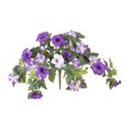 thumbnail image 1 of Flores artificiales de gloria de la mañana, planta falsa para jardín, interior, con para inauguración de la casa, exterior, jardín, Púrpura, 1 of 8