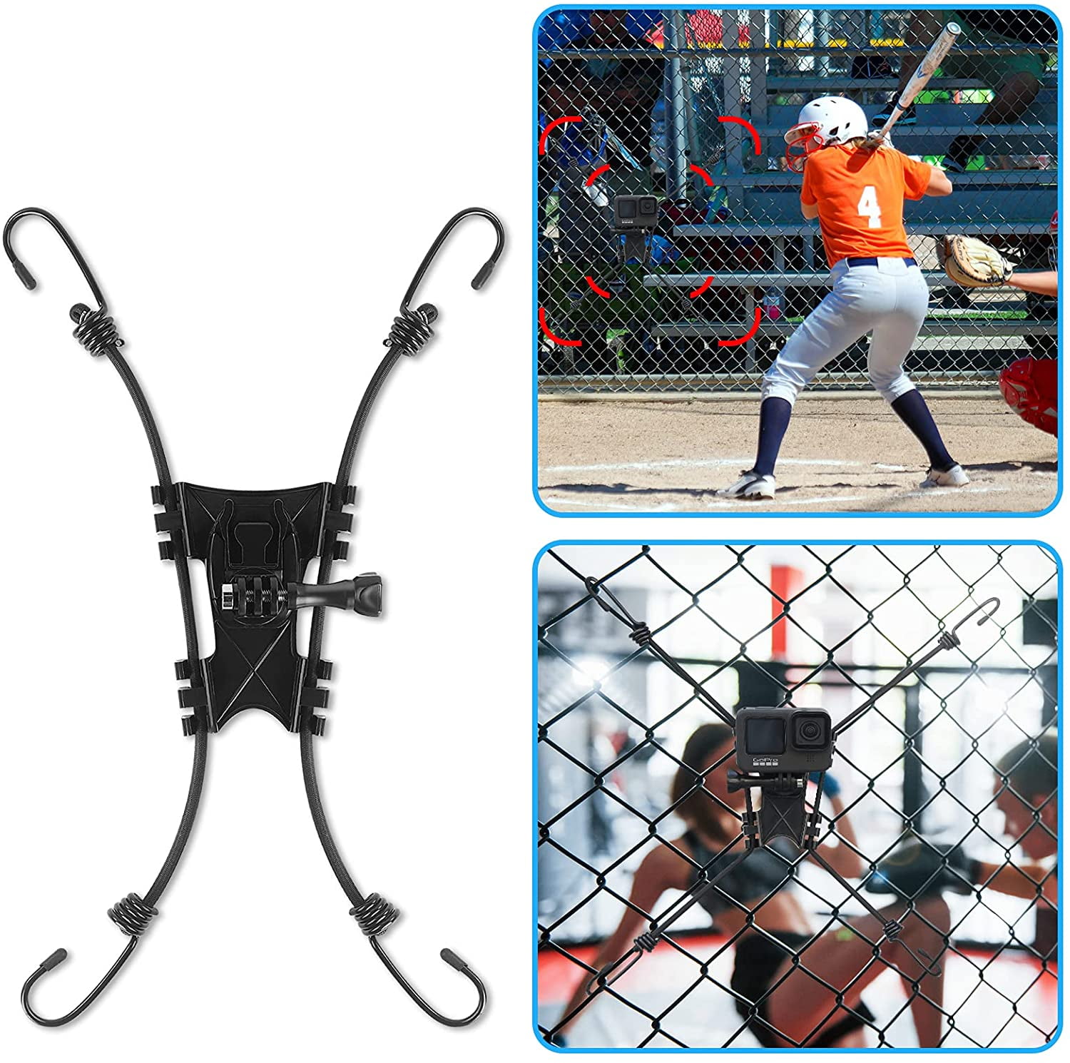 Buy Net/Fence Mount Camera Backstop Compatible with GoPro Action