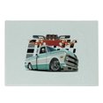thumbnail image 1 of Truck Cutting Board, Lowrider Pickup with Racing Flag Pattern Background Speeding on the Streets Modified, Decorative Tempered Glass Cutting and Serving Board, Small Size, Multicolor, by Ambesonne, 1 of 1