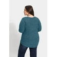 thumbnail image 4 of CASSIE LIZ Fall Tops For Womens Plus Size 4X Long Sleeve Casual V Neck Lightweight Blue Sweatshirts Pullover Trendy Tunics Sweaters Winter 4XL 24W 26W, 4 of 6
