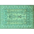 thumbnail image 1 of Ahgly Company Indoor Rectangle Persian Turquoise Blue Traditional Area Rugs, 3' x 5', 1 of 4