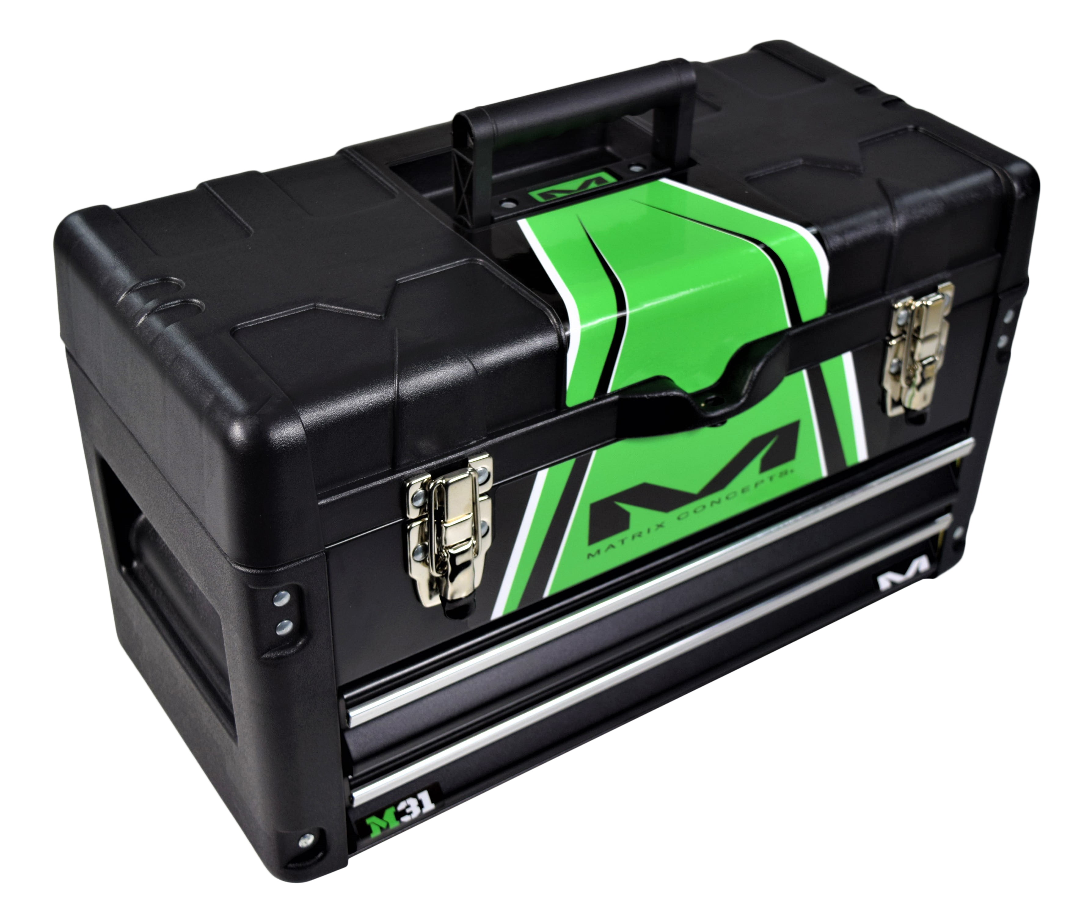 Matrix Concepts M31-405 M31 WORX 2 Drawer Tool Box Black/Green