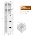 thumbnail image 4 of Yaheetech 5-tier Modern Bathroom Storage Cabinet with 3 Drawers and 2 Open Shelves, White, 4 of 7