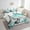 Blue Green, variant on Fashion Woman Dress Bed in a Bag 7 Piece Modern Bedding Sets Twin Eiffel Tower Comforter Set with Sheets Teal Dress Perfume Print Bed Set Romantic Makeup Themed Sheets