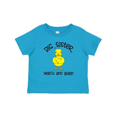 

Inktastic Big Sis Watch and Learn Girls Toddler T-Shirt