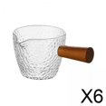 thumbnail image 1 of 6xEspresso Vaso Mini Resistente Al Calor Con Mango De Madera Para Té Estilo C, 1 of 10