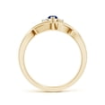 thumbnail image 2 of Angara Natural 0.3 Ct. Blue Sapphire with Diamond Solitaire Ring in 14K Yellow Gold for Women (Ring Size: 3.5), 2 of 10