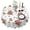 flowers-213, variant on Round Tablecloth Spring Summer 60x60 Inch Round flower Table Cover for Party Dinner Picnic