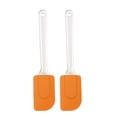 thumbnail image 7 of 2pcs Kitchen Utensils Flexible Silicone Spatula Heat Resistant Rubber Scraper Cooking Baking Orange, 7 of 7