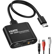 Zecamin HDMI ARC Audio Extractor Converter 4K@60Hz, HDMI to Optical Toslink SPDIF   3.5mm AUX Jack Stereo Audio Adapter Converter Splitter Inserter Embedder Support HDCP2.2 Digital PCM DTS 5.1