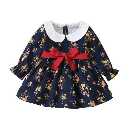 

ASEIDFNSA Dresses Baby Dress Toddler Girl Clothing Retro Style Girls Clothing Kids Set Manufacture Clothes Flower Print Suit
