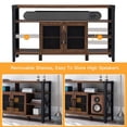 thumbnail image 4 of OKD Industrial Rustic 65 Inch Entertainment TV Stand, Reclaimed Barnwood, 4 of 8