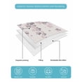 thumbnail image 5 of Quilts Twin Size Bedding Set, Spring Floral Lightweight Quilted Comforter, Pink Gray Cherry Blossom Flowers Beige Soft Reversible Bedspread Coverlet with Pillow Covers for All Season, 68" x 86", 5 of 7