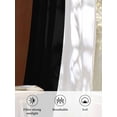 thumbnail image 6 of Sheer Curtains 84 Inches Long, Contemporary Boho Modern Art Light Filtering Window Curtains for Living Room/Bedroom, Brown Black White Rod Pocket Voile Sheer Curtain Drapes, 52"W x 84"L, 2 Panels, 6 of 9