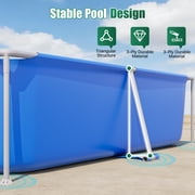 Dateyes 7.2' x 23 Above Ground Swimming Pool for Backyard, Rectangular Metal Frame Pool with PVC Liner, Blue