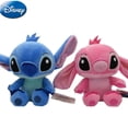 thumbnail image 2 of Disney-muñecos de peluche de Lilo & Stitch para niños, modelos de pareja de dibujos animados, juguetes colgantes de Anime para bebés, regalo de cumpleaños Kawaii, 20cm, 2 of 3